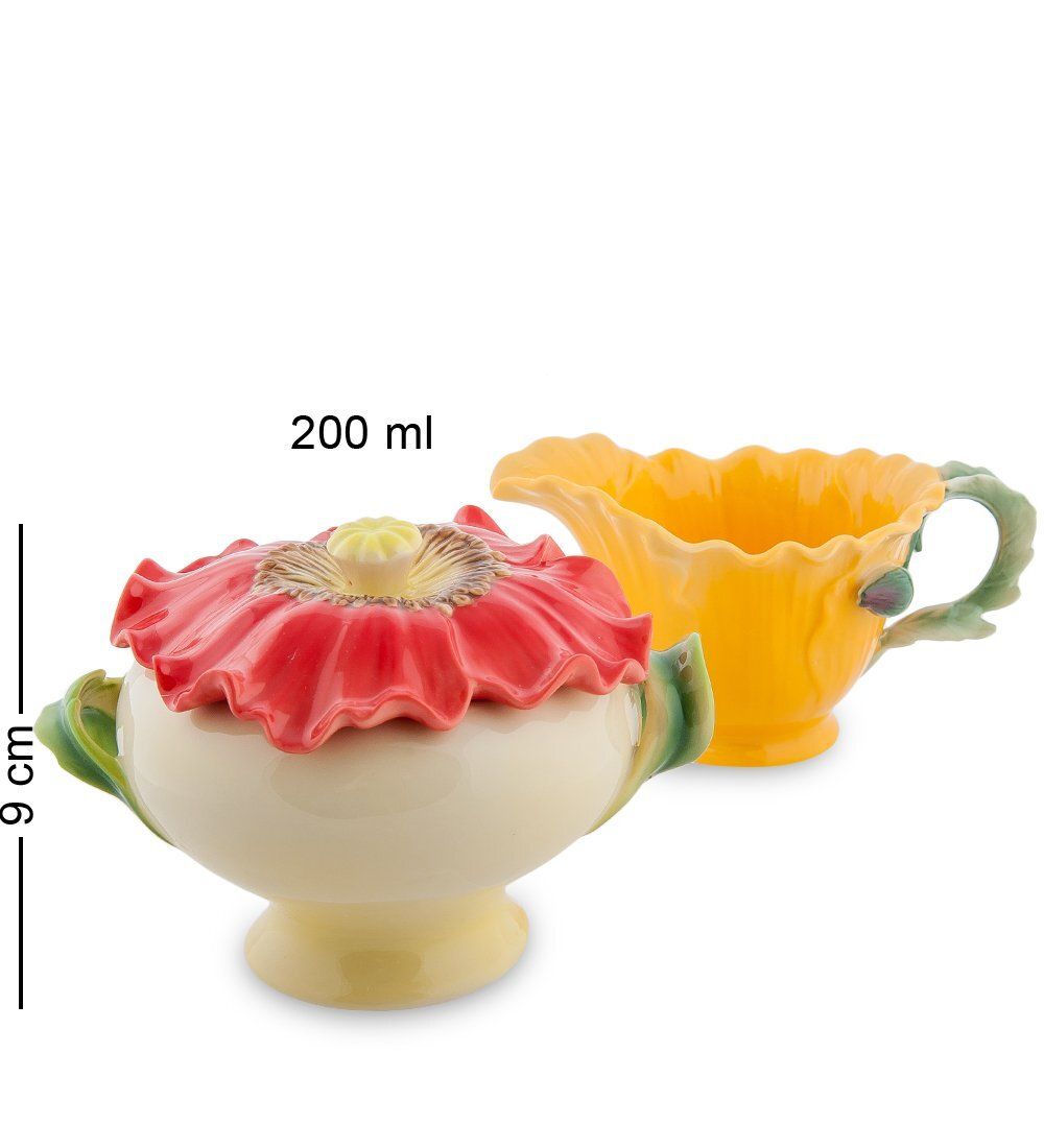 FM-07/ 4 Набор сахарница и молочник «Маки» (Pavone)