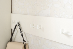 Вешалка настенная Октава 15.14.02, Белый шагрень