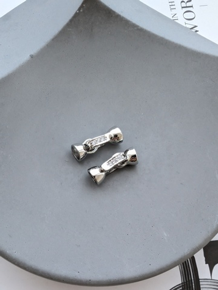 Замок-концевик с фианитами