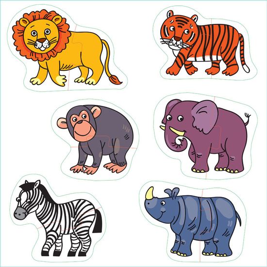 Напольный пазл-мозаика "Джунгли" (Baby Step) (малые)