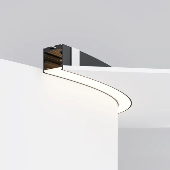 Радиусный профиль 35x35 D1500мм 1/4 круга черный Led Strip alm-3535r-b-d-90°-1.5m