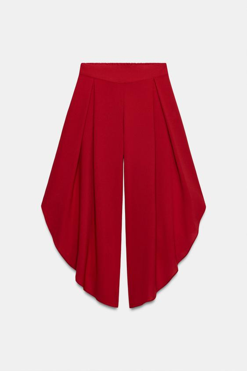 ZARA ЛЕГКИЕ БРЮКИ С РАЗРЕЗАМИ, ВИШНЕВЫЙ