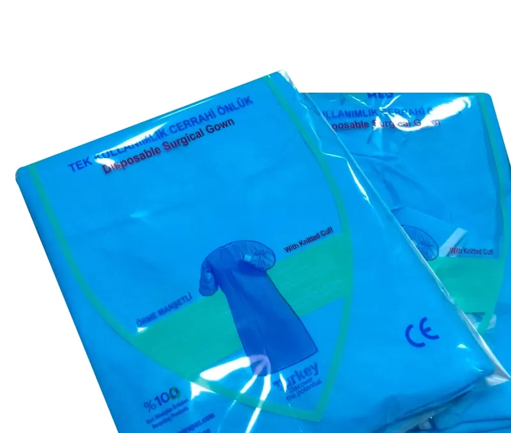 Халат хирургический нестерильный размер XXL 140 см Enmed Overlock Sewing level 1