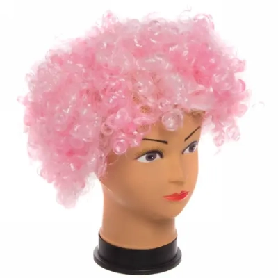 Парик карнавальный «Афро кудри», Розовый