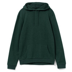 Толстовка с капюшоном унисекс Hoodie, темно-зеленый меланж