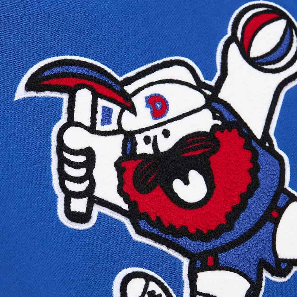 Баскетбольная толстовка Mitchell&Ness NBA Chainstitch Fleece Vintage Logo Denver Nuggets Sweatshirt Blue