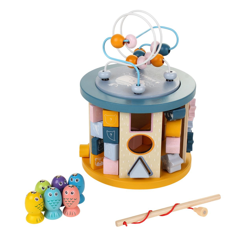 Развивающая игрушка деревянная Бизибокс с лабиринтом, коробка C-41742