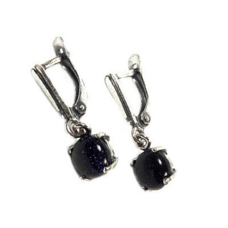 Серьги "Молли" авантюрин синий