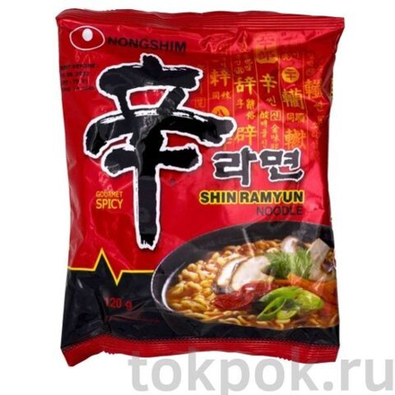 Лапша рамен cо вкусом грибов, острая Nongshim, 120 гр