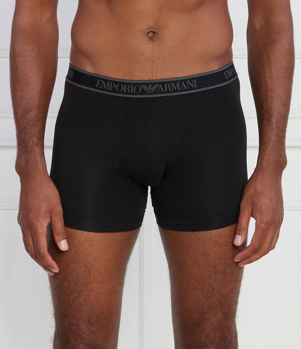 Трусики-боксеры 3шт. Emporio Armani - черный(111473 3F717)