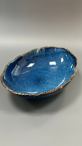 Салатник овальный 25,5*20*6,5 см,фарфор,серия "Aqua Blue" P.L.