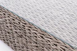 "Капучино" лаунж-зона из искусственного ротанга (гиацинт), цвет серый