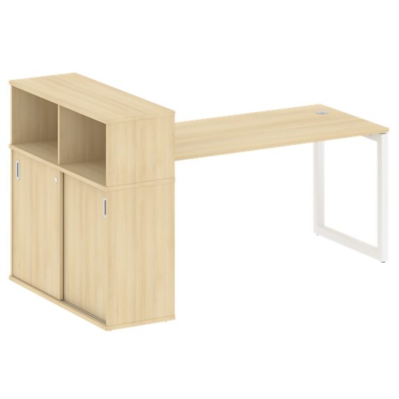 Метал Систем Куатро Стол письменный с шкафом-купе на О-образном м/к 50БО.РС-СШК-3.4 Т