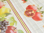Клеенка столовая DEKORAMA 140см*20м "Фрукты на бежевом"
