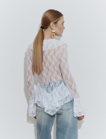Блуза "Бохо" кружевная, цвет белый,