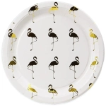 Набор бумажных тарелок «Фламинго» с золотым тиснением, 18 см,6 шт, еврослот