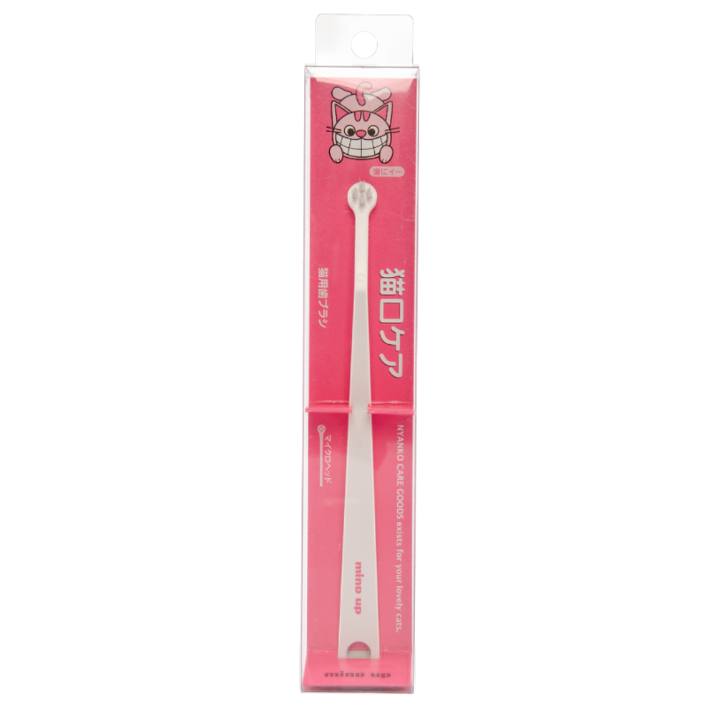 Nyanko care зубная щетка розовая микро головка для кошек 1шт