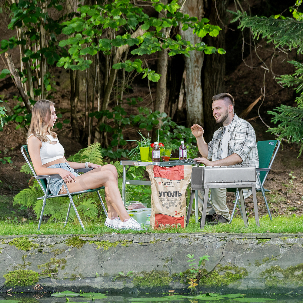Мангал облегченный с ребрами жесткости 500 х 300 х 500 мм, Camping Palisad