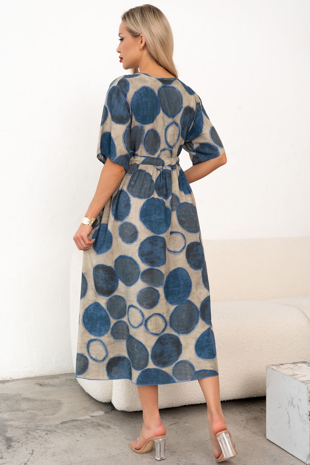 Платье  Лейла (голубой/бежевый)-48-50р-р Р11-1243 Nikol