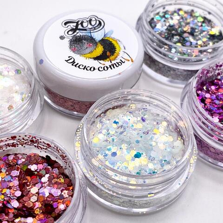 1346 Шестигранники микс "Диско соты" 2 г