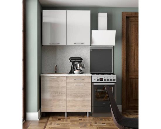 белый глянец / дуб шале светлый глянец