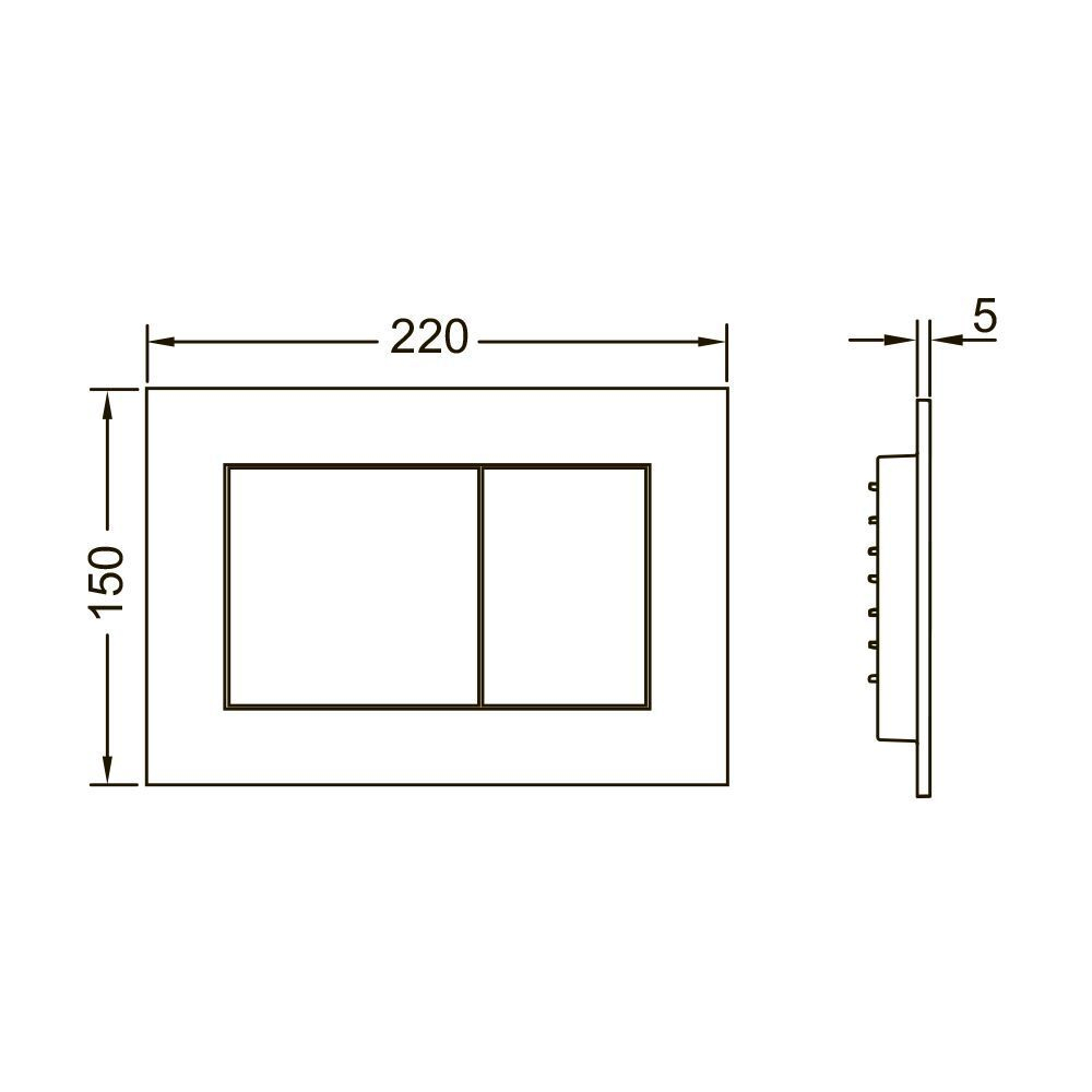 Пластиковая панель смыва для унитаза TECEnow, белая матовая