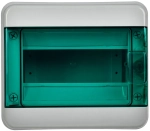 Корпус пластиковый КМПн-8 IP65 зеленая прозрачная дверь TEKFOR IEK