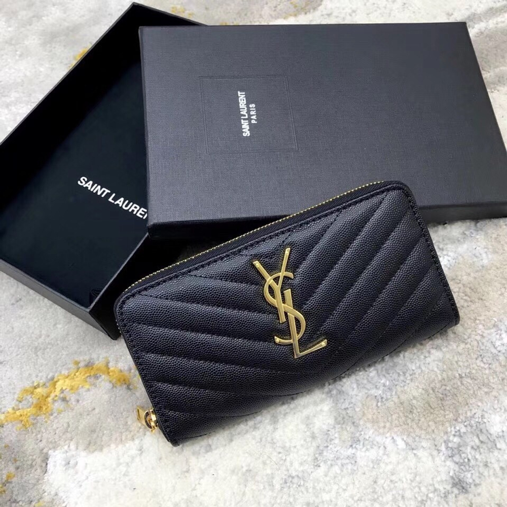 Saint Laurent Cassandre Zip Around Wallet