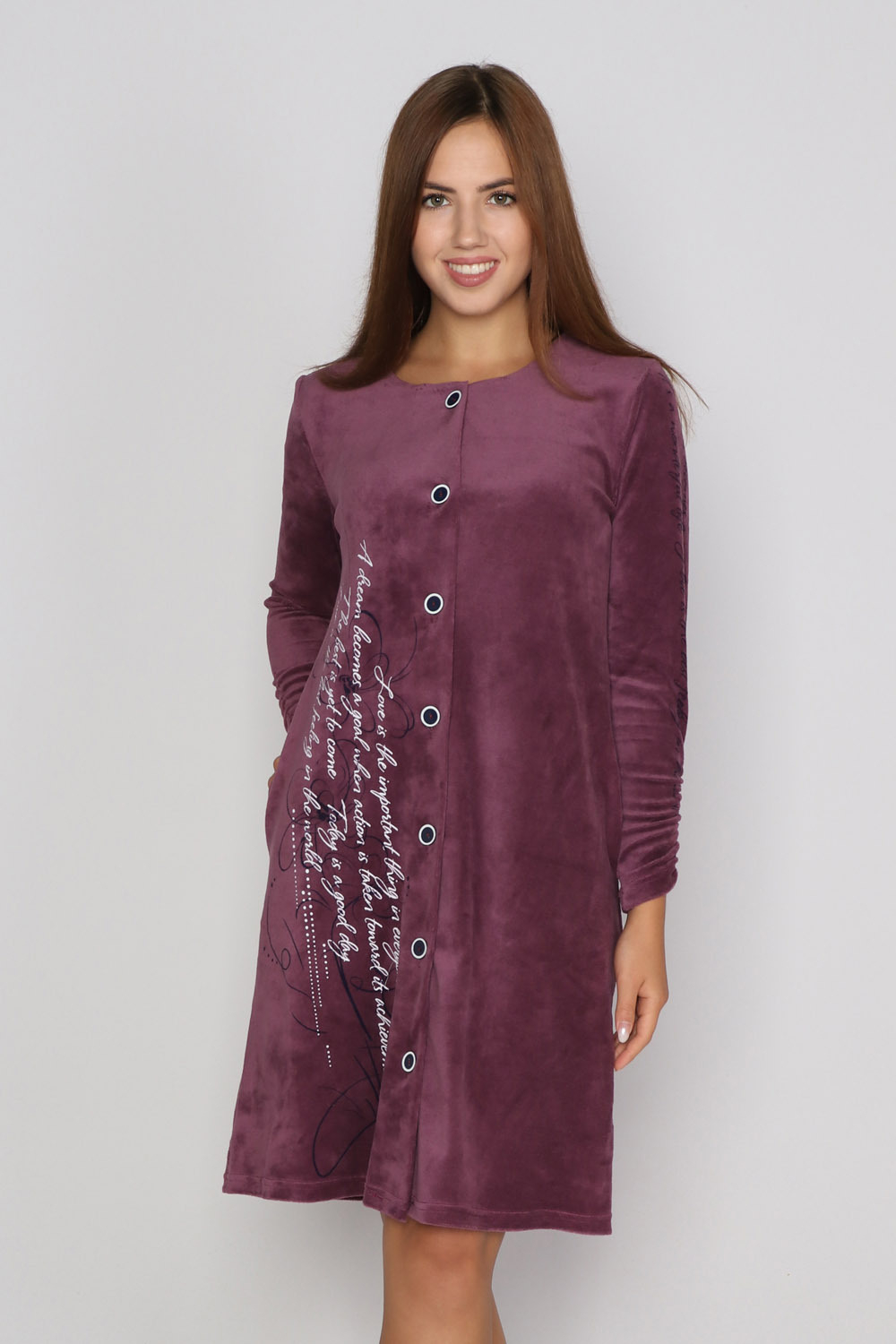 Халат "АЗАЛИЯ" модель Х 134 велюр