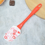 Лопатка силиконовая "Сердечки", 24*5,3см