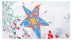 Скатерть 168х450см Mix&Match Home Счастливая звезда белая с принтом