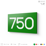 Номер на дверь 750, табличка на дверь для офиса, квартиры, кабинета, аудитории, склада, зеленая 120х70 мм, Айдентика Технолоджи