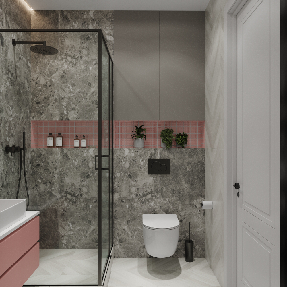 Мозаика стеклянная Pink glass/Розовое стекло (25х25) 300х300х4 мм