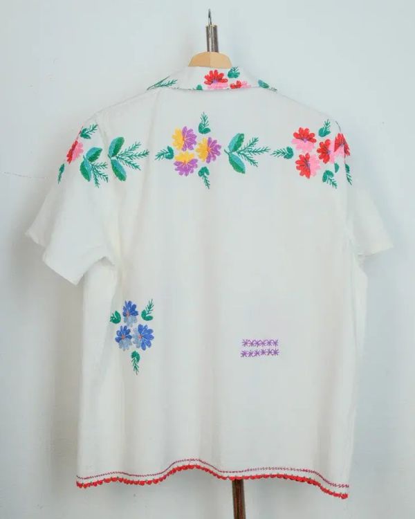 Рубашка с Домашней Ручной Вышивкой 2 белая - фото 6