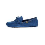 GUCCI Interlocking Suede Gommino Loafers Men"s Blue