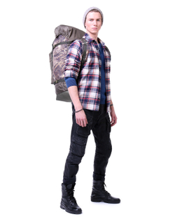 Рюкзак туристический Prival Михалыч 70л, хаки + камуфляж Лес