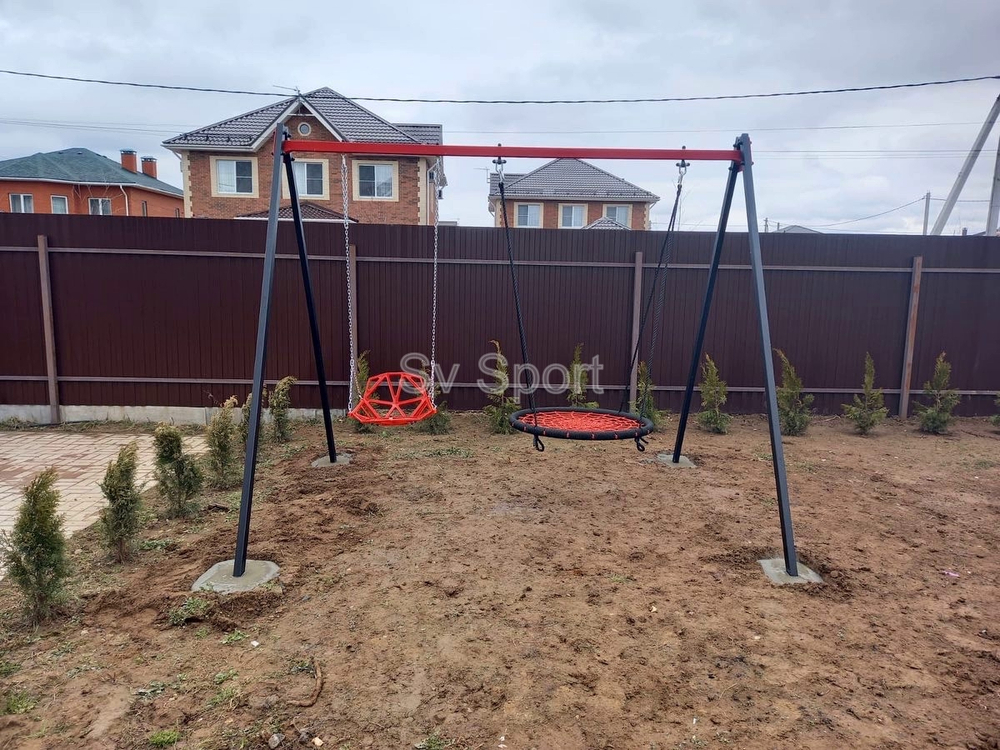 Монтаж уличных качелей Sv Sport