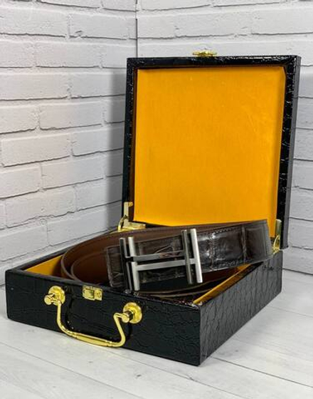 Ремень Hermes из кожи крокодила