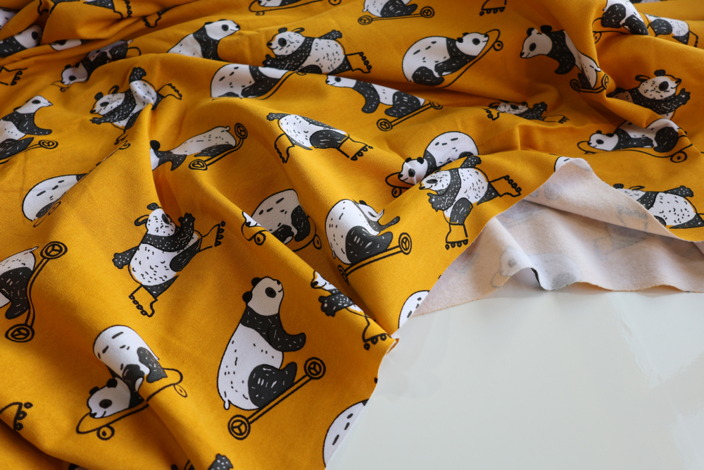 ПАНДЫ - Футер 2х-нитка НАЧЕС 100% Х/Б (КРВ627 Маша) (к1 непрокрас от кромки 30см)