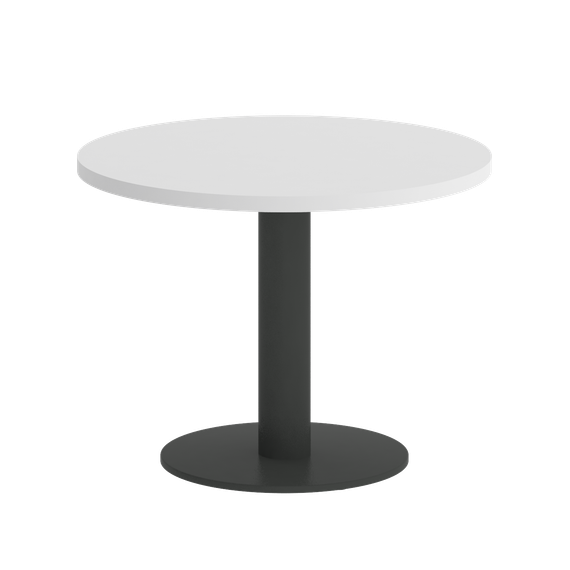 Home Office Стол журнальный круглый VR.SP-5-60.1G Белый Бриллиант/Металл Антрацит 600*600*453