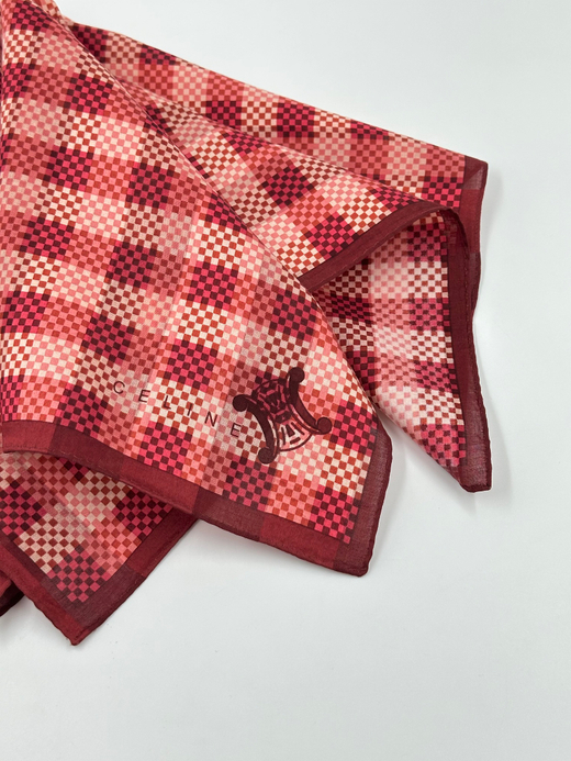 Платок красный в клетку Celine