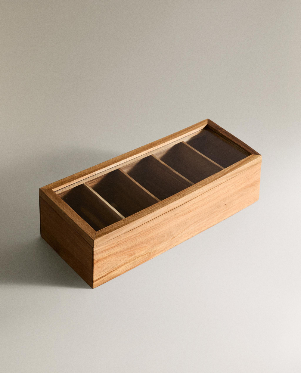 Zara Home чайница из дерева, цвет коричневый, 37 см