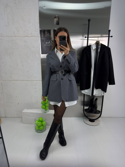 Пиджак-рубашка женская арт. 4815 цвет "серый"