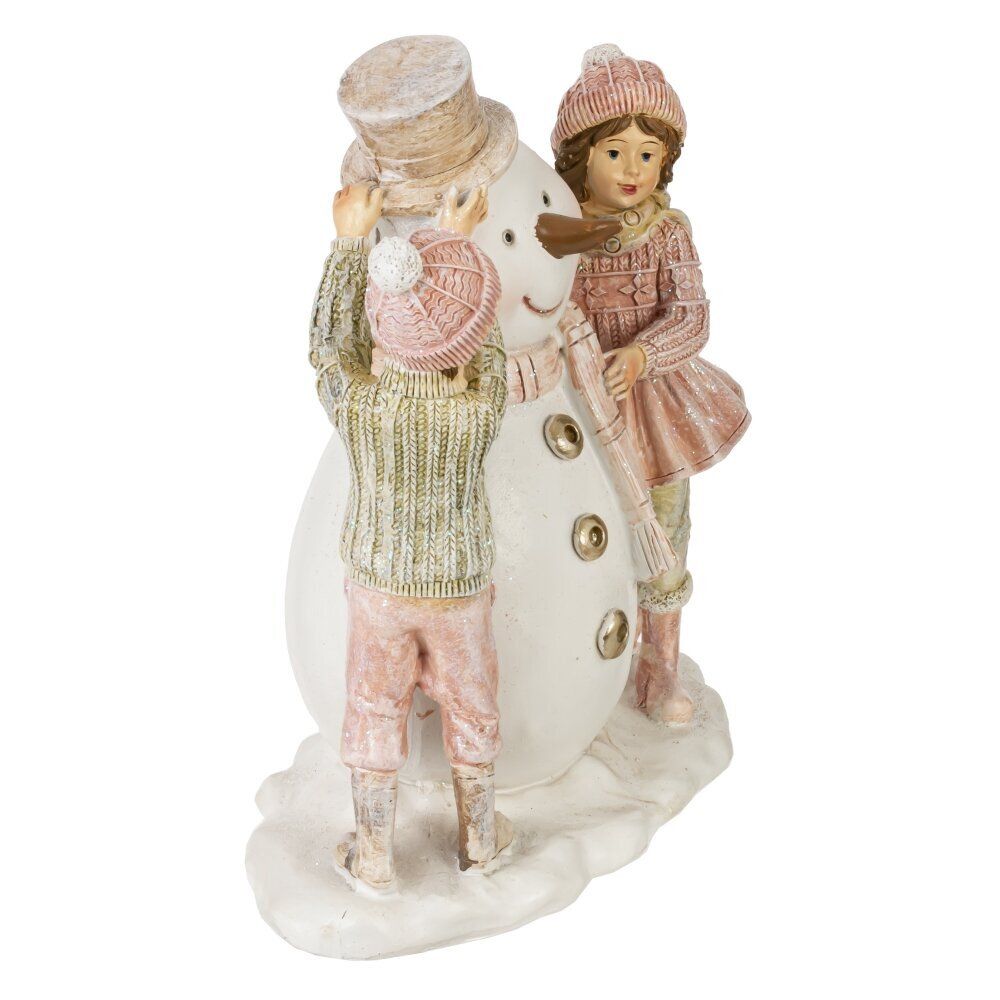 GAEM Фигурка декоративная "Снеговик и дети", L14 W8 H16 см