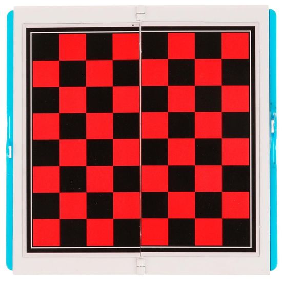 Шашки складная доска, кор.17,8*20,7*6,5см ИГРАЕМ ВМЕСТЕ