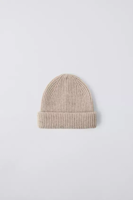 ZARA ШАПКА БИНИ, ПЕСОЧНЫЙ