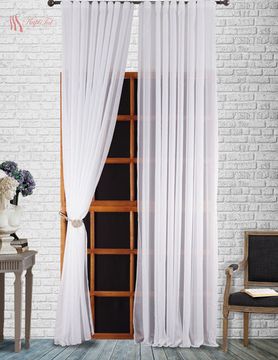 XL-Плотный тюль-сетка Pier (белый)