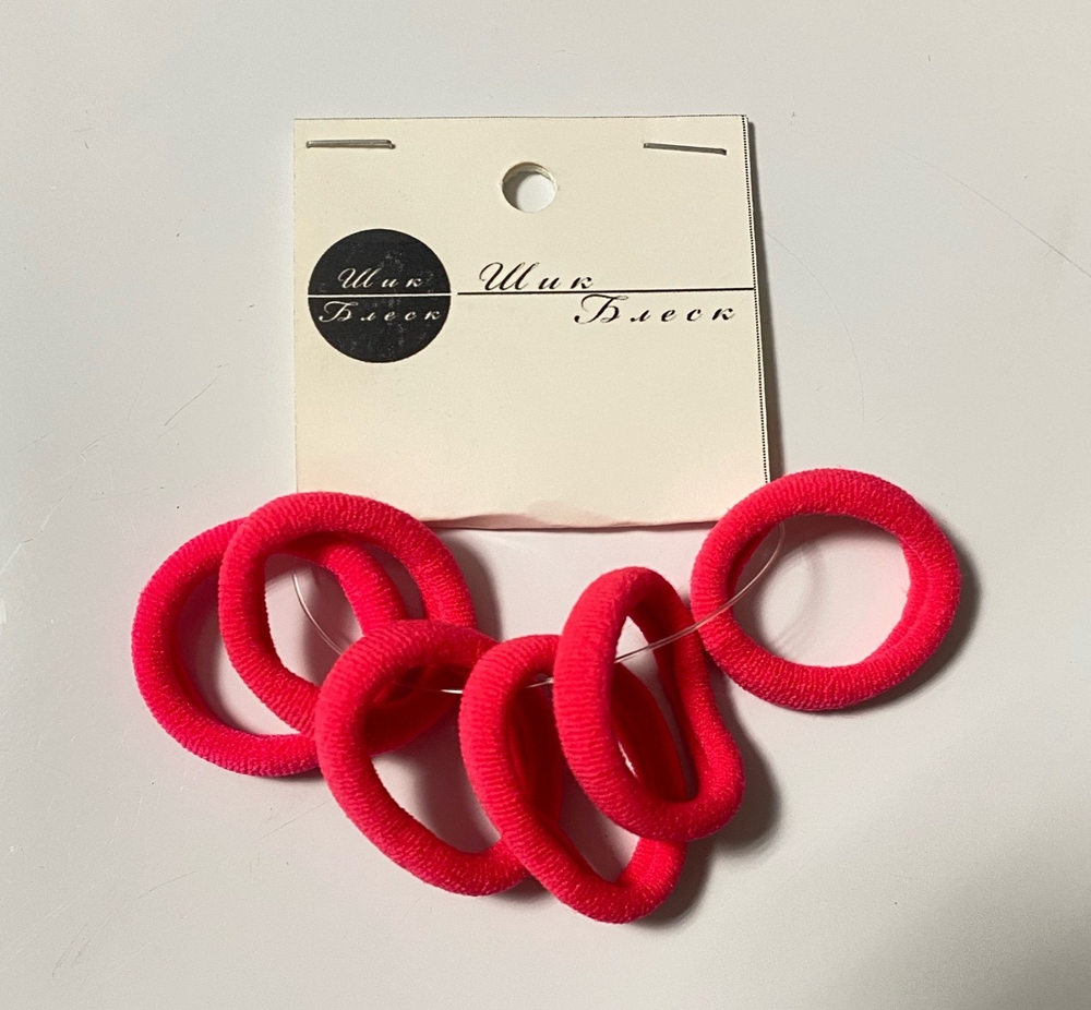 Резинки для волос "Огонёк", 3 см, (набор 6 штук), цвета МИКС