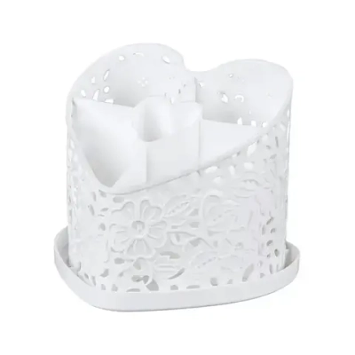 Подставка под столовые приборы Сердце (белый)