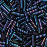 Японский бисер TOHO Bugle (стеклярус) 6mm (№82), металлизированный, непрозрачный глянцевый